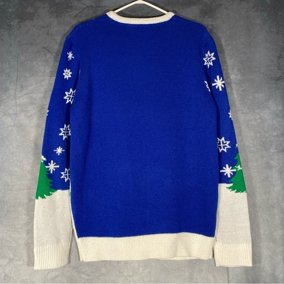 Happy Holiday Urban Heritage Ugly‎ Christmas Sweater Santa Elf Holiday Funny M - Picture 7 of 9